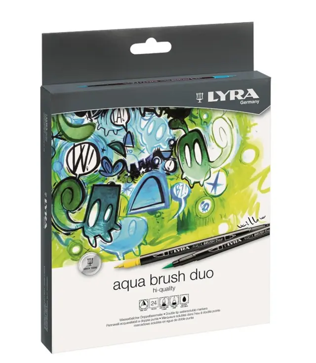 Μαρκαδόροi Πινέλο Lyra Aqua Brush Duo Σετ 24 τεμ. / 06521240 (Lyra)