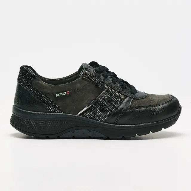 Mephisto/Sano Sneakers Γυναικείο δέρμα/δέρμα Nubuck Μαύρο SAN/IZAE N/BLACK