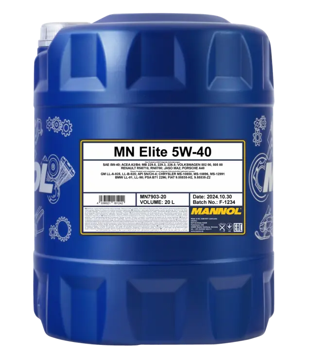 Mannol Elite Λάδι Αυτοκινήτου 5W-40 20lt