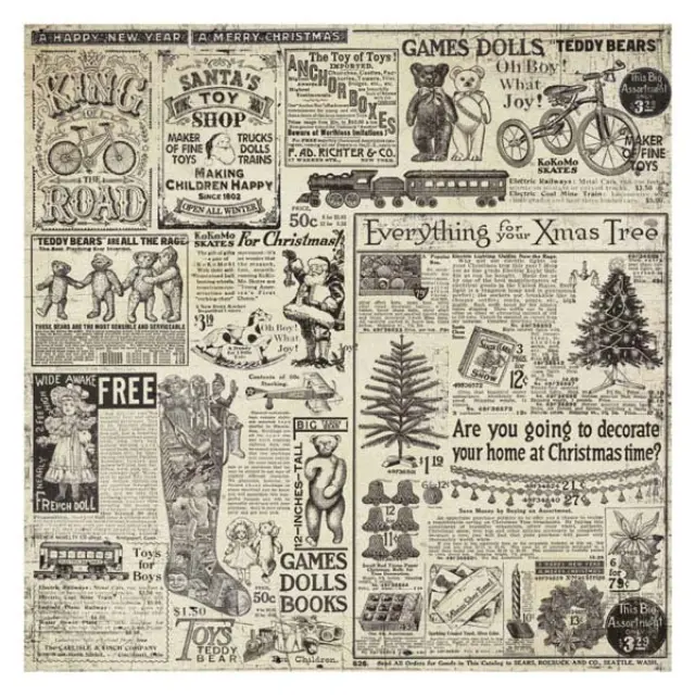 Ριζόχαρτο Napkin 50x50cm Christmas Vintage