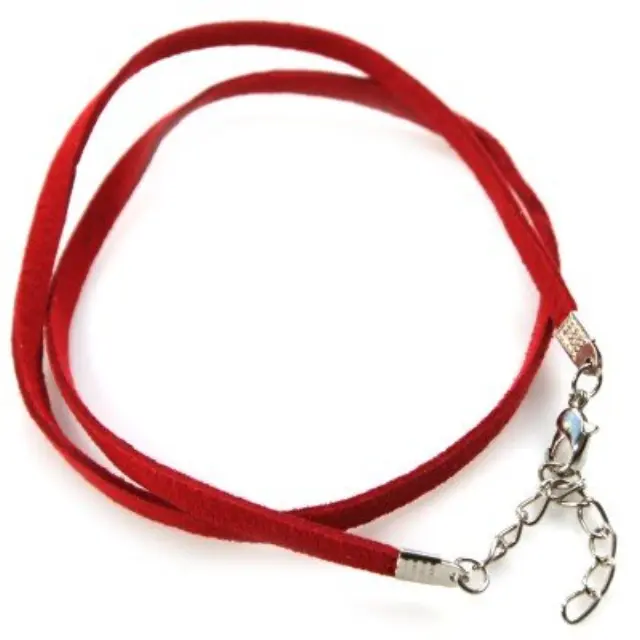 Κορδόνι για Λαιμό Velvet Burgundy - 48cm - 2τεμ