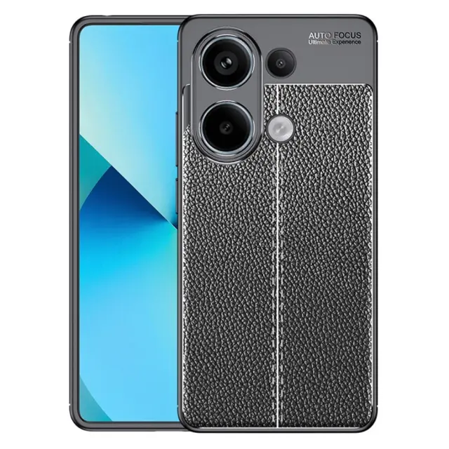 Θήκη Litchy για Redmi Note 13 4G-Black OEM