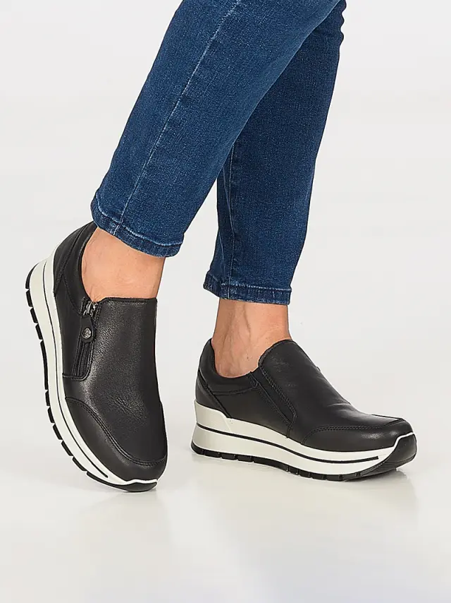 Imac Sneakers Γυναικείο δέρμα Μαύρο IMA/257650 N/NERO 2