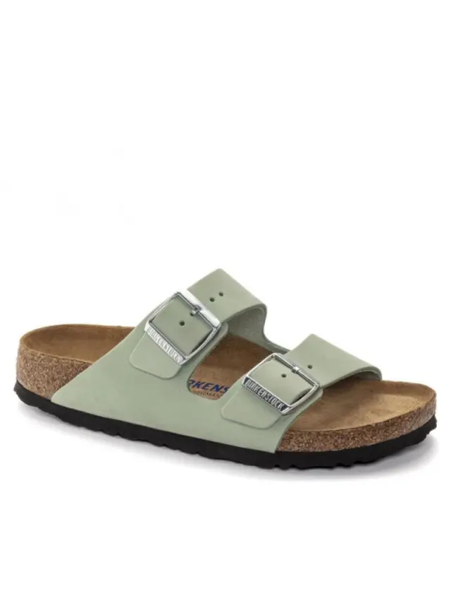 Birkenstock Πέδιλα Γυναικείο δέρμα Nubuck Πράσινο BIR/ARIZONA SOFT 1024213 MATCHA 2