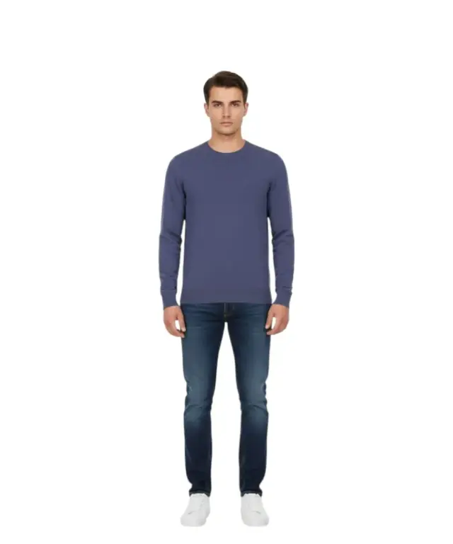 Cavalli Class - Ανδρικό Πουλόβερ Crewneck TXM60AMAC01-04926 Μπλε