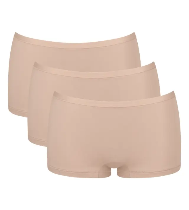 Sloggi Σλιπ Μποξεράκια Go Daily Cotton Short 3-Pack Μπεζ 2