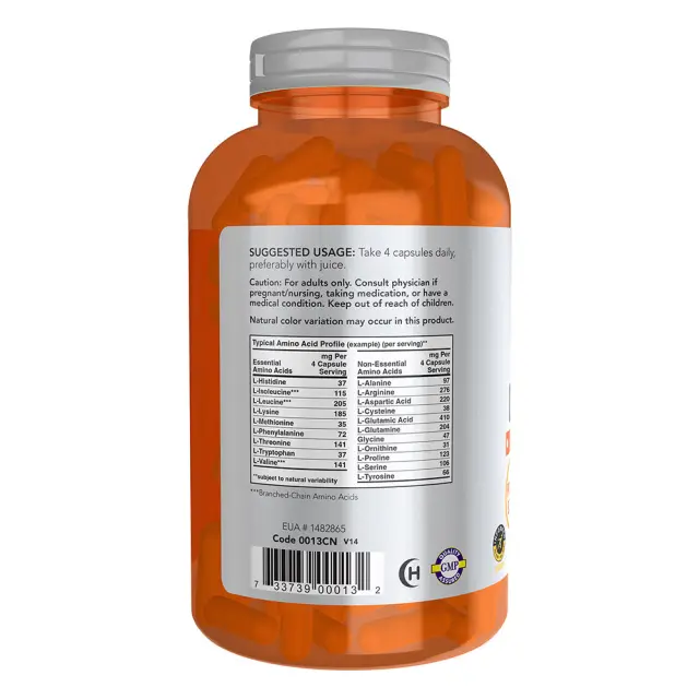Now Foods Amino Complete 750mg 360 κάψουλες 3