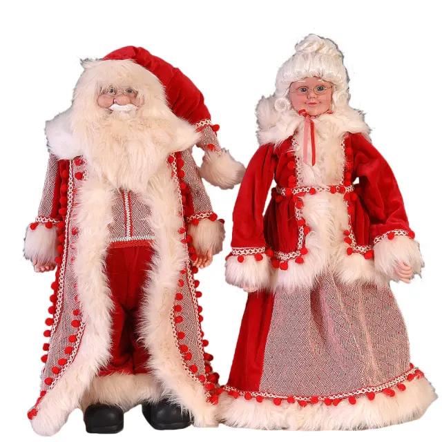 Όρθιες φιγούρες santa σετ2 61cm Vetur BV 10524