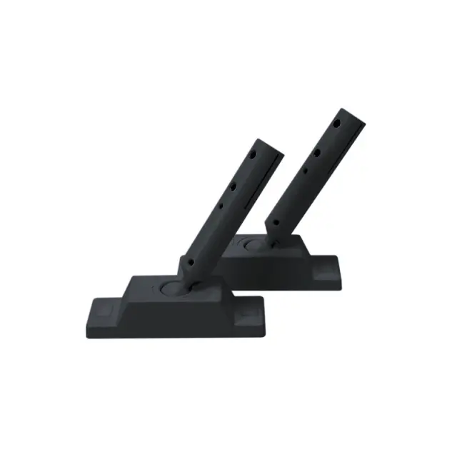 Aca Light ΣΕΤ 2 ΤΕΜΑΧΙΑ ΜΑΥΡΕΣ ΒΑΣΕΙΣ ΜΕ ΡΥΘΜΙΖΟΜΕΝΟ ΒΡΑΧΙΟΝΑ 45°