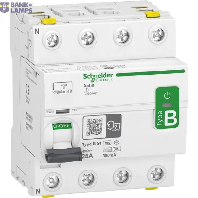 Acti9 iID - Residual Current Circuit Breaker - 4P - 25A - 300mA - B-SI type