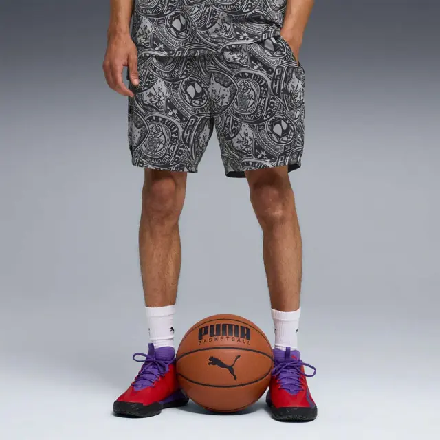 Puma Men's Flagrant Foul Allover Print 6inch 2 Shorts Γκρι 692277-01 (Puma)