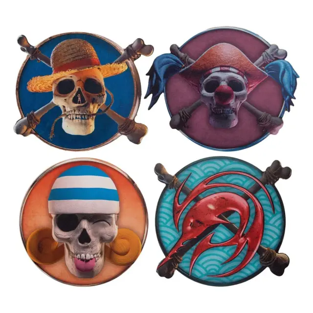 Σουβέρ One Piece Set of 4 coasters Characters 1 - CR4190