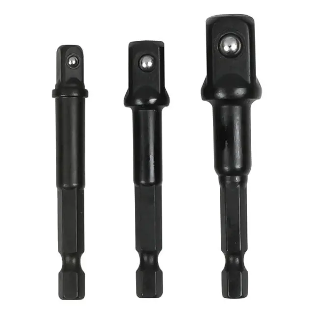 Drill adapter to socket 1/4-3/8-1/2" x 70 mm