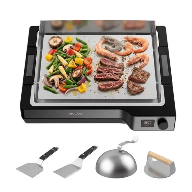 Cecotec Ηλεκτρικό Grill Teppnyaki Steel 1650W Black / Silver (A01_EU01_123410)