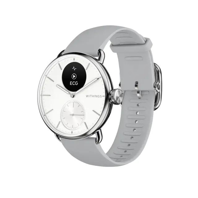 WITHINGS Scanwatch 2 38mm με Ηλεκτροκαρδιογράφημα, Καρδιακό Παλμό + Οξύμετρο White