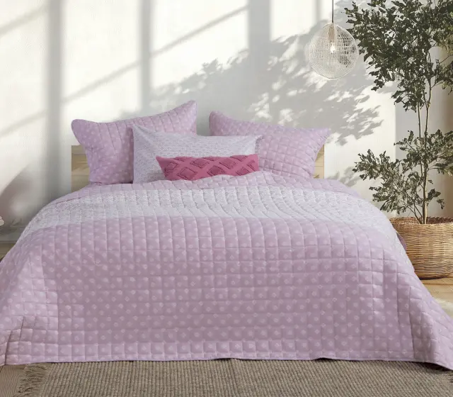 ΚΟΥΒΕΡΛΙ ΜΟΝΟ KEYLAN 180X240 NEF-NEF HOMEWARE MAUVE