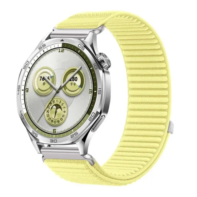 Nylon Λουράκι για Smartwatch 22mm-Neon Yellow OEM