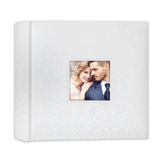 Άλμπουμ Γάμου CLARISSA Λευκό 32X32cm με 100 σελίδες με λευκά φύλλα και ριζόχαρτα εξώφυλλο με παράθυρο για φωτογραφία