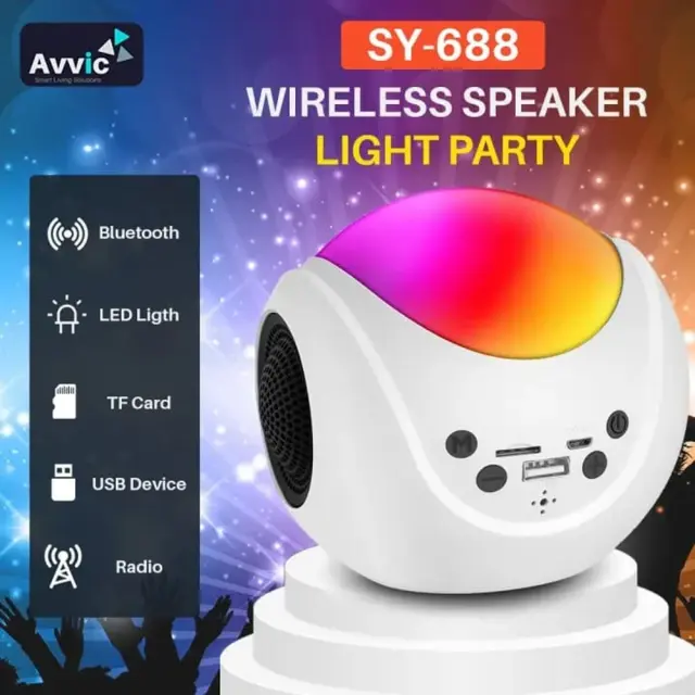 Mini ασύρματο ηχείο και Light Party 2 σε 1 SY-688