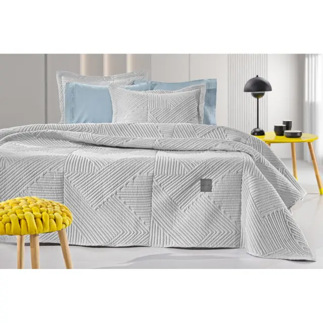 Σετ Κουβερλί Υπέρδιπλο 2 Τεμαχίων Guy Laroche Ziana Smoke 220x240