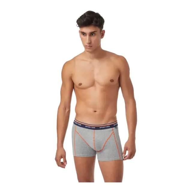 Minerva Ανδρικό Boxer Sporties Regular Fit - Διπλό Πακέτο, Χρώμα Navy-Grey Mel. - S 2