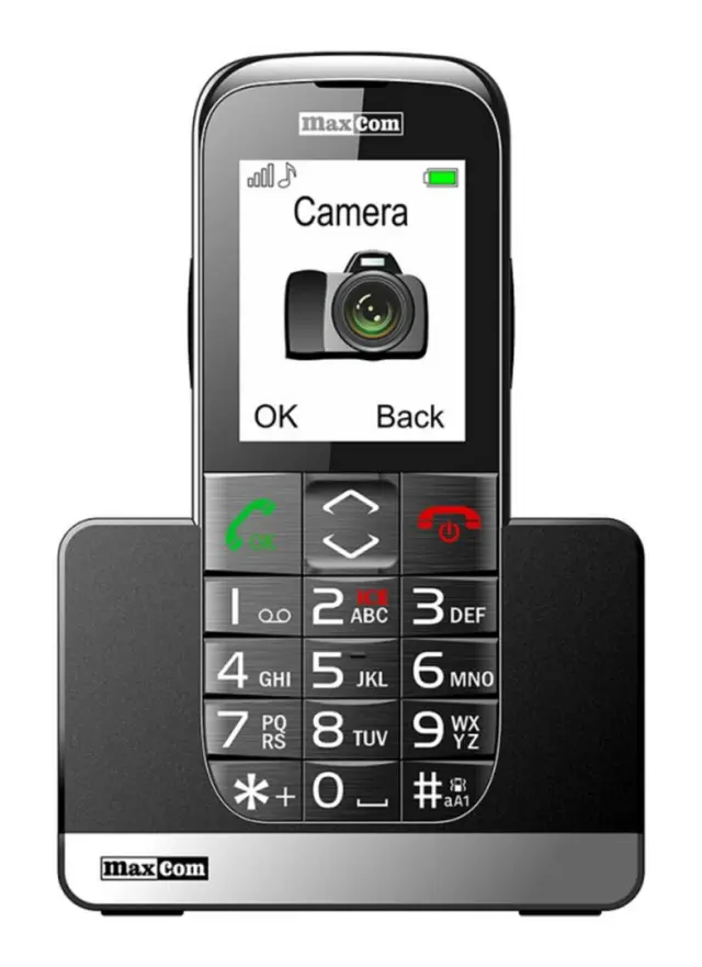 Maxcom MM720 SE 2.2" με Μεγάλα Πλήκτρα, Bluetooth, Ραδιόφωνο, Φακό, Κάμερα και Πλήκτρο Έκτακτης Ανάγκης Μαύρο