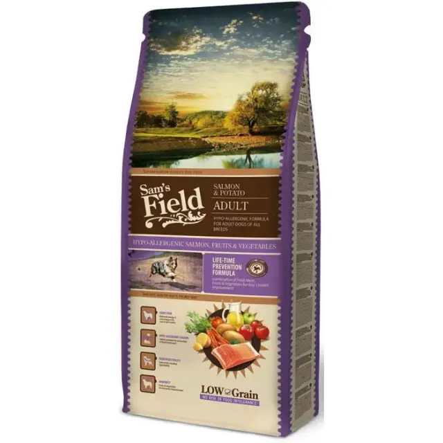 Sam's Field Low Grain Adult Salmon & Potato 13Kg Μονόχρωμο