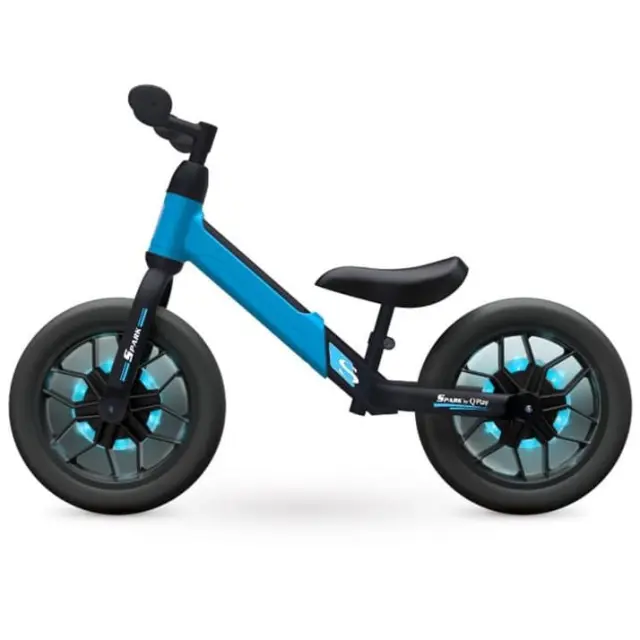 QPlay Spark Ποδήλατο Ισορροπίας 12" με Φωτιζόμενες Ρόδες Blue 3+ Ετών