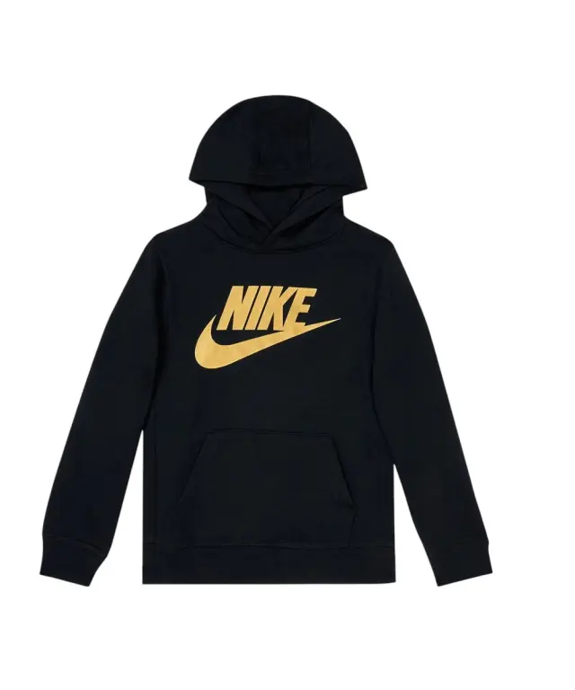 Nike - Παιδική Μπλούζα Φούτερ Club HBR PO 86G703-013 Μαύρο - 4 ετών