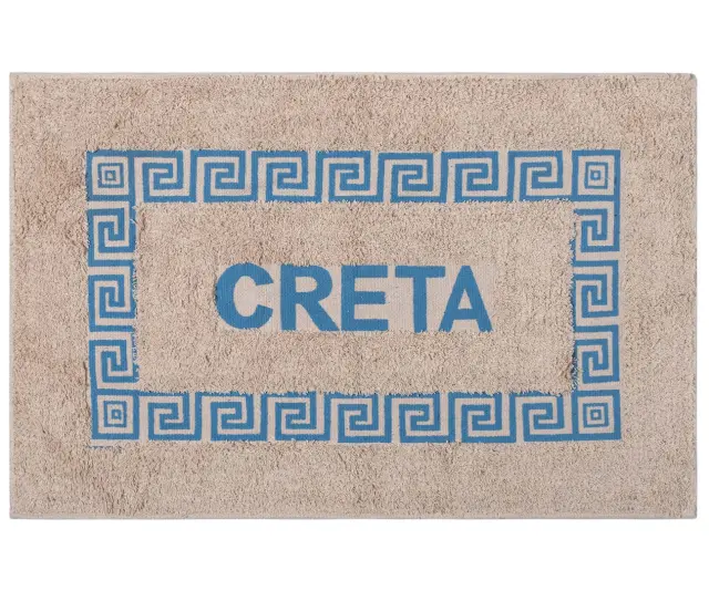 Πατάκι μαίανδρος Κρήτη (50cm x 80cm) σιέλ - -