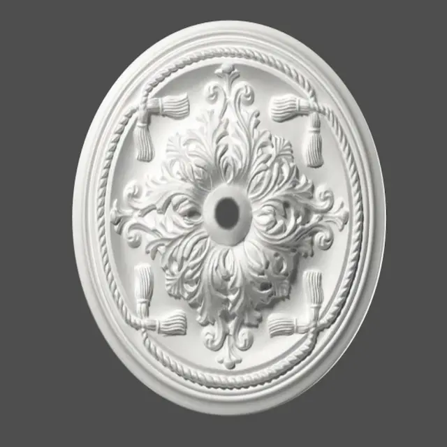 Deco Ροζέτα οροφής φωτιστικού πολυστερίνης λευκή 510mm / Ρ 51