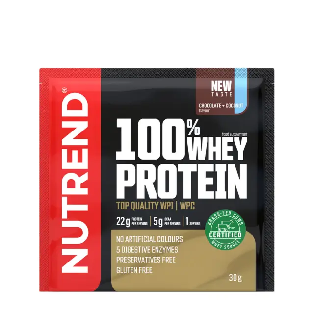 Nutrend 100% Whey Protein Chocolate Coconut, 30 g