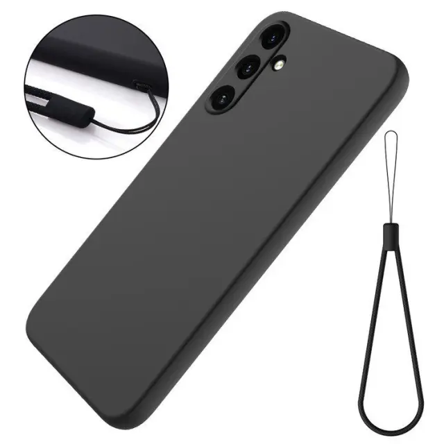 Θήκη Σιλικόνης με Λουράκι Χεριού για Samsung Galaxy M15 5G- Μαύρη OEM