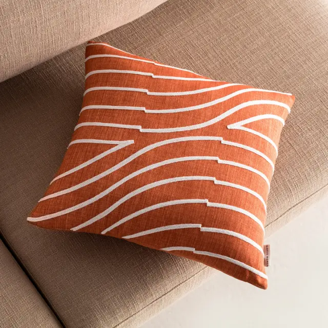 Μαξιλαροθήκη 43x43 GOFIS HOME Amon Tan Brown 2