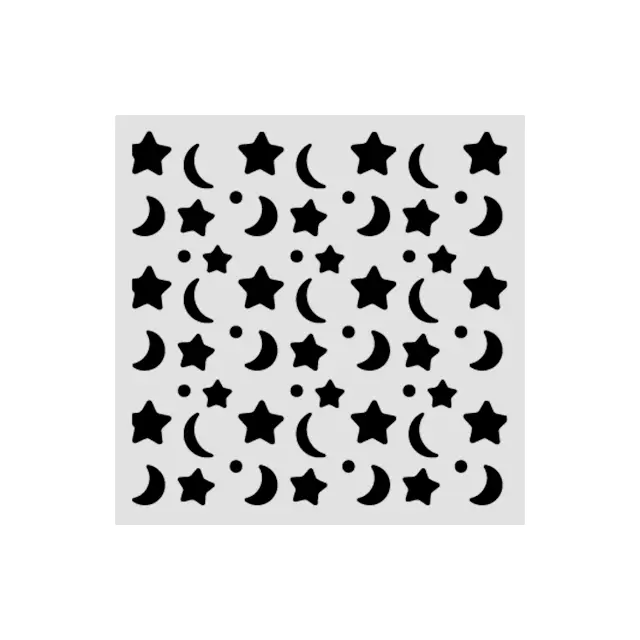 Thick Stencil Stamperia 12x12cm, Baby, Ήλιος και Σελήνη