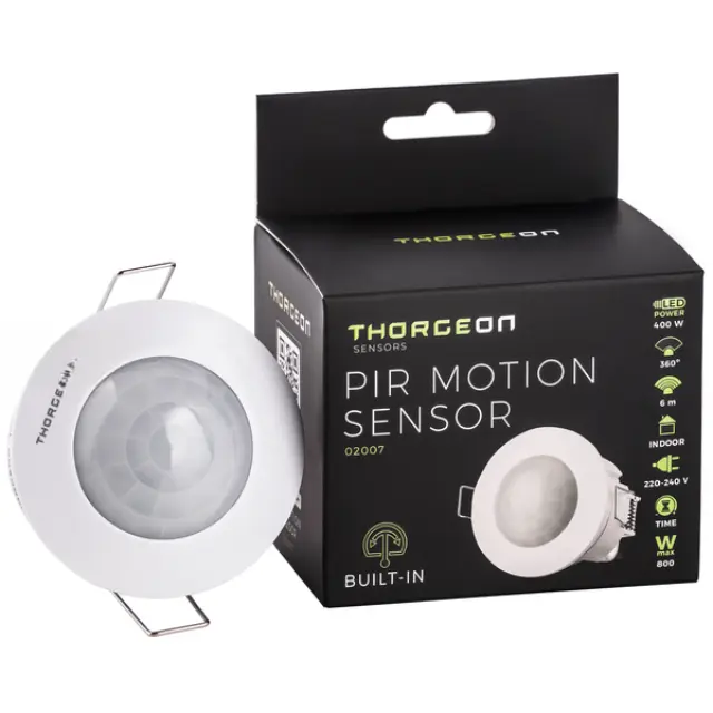 PIR Motion Sensor 6m max800W IP20 white