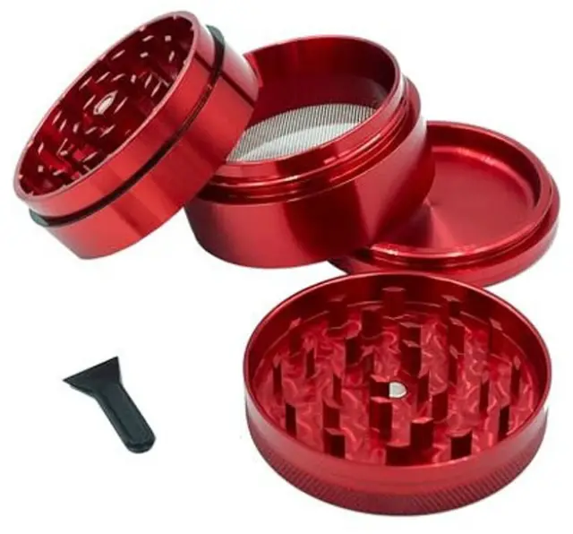 Elements Grinder Τρίφτης Κόκκινο Small 49mm Aluminium - 4 Parts 2
