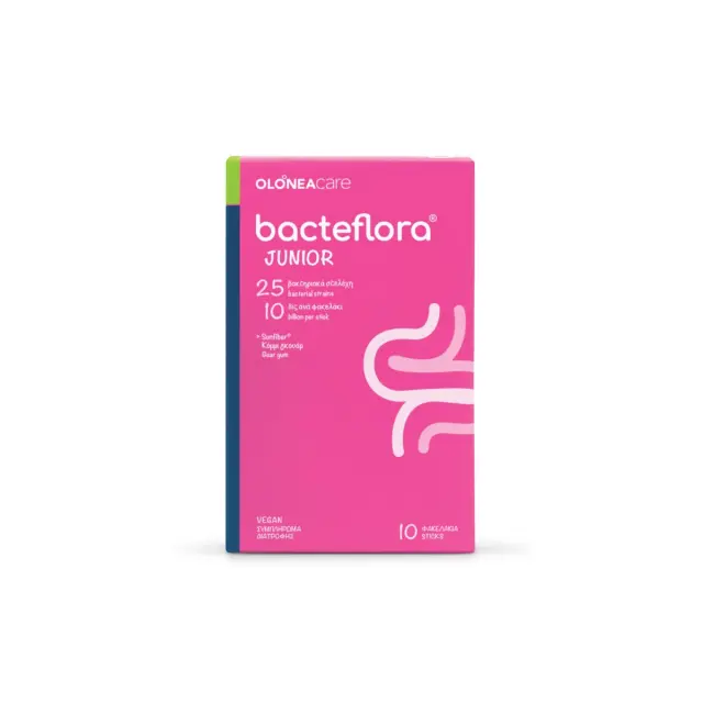 Olonea | Bacteflora Junior, Προβιοτικά-Πρεβιοτικά για το Εντερικό Μικροβίωμα | 10 Φακελάκια