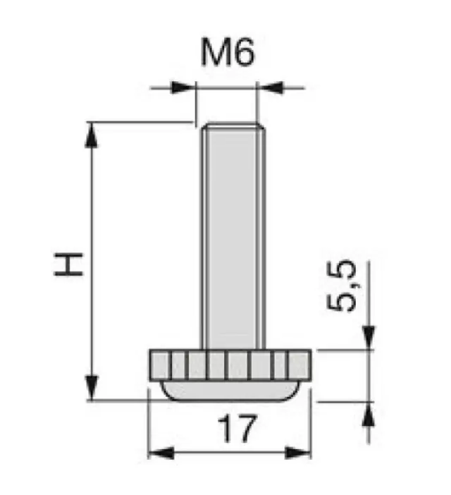 ΡΕΓΟΥΛΑΤΟΡΟΣ ΕΠΙΠΛΟΥ ΜΑΡΓΑΡΙΤΑ EMUCA Μ6XΦ17MM 27mm 2
