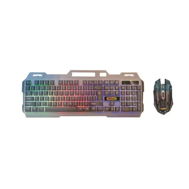 Andowl Σετ Gaming Πληκτρολόγιο με RGB φωτισμό & Ποντίκι (Αγγλικό US) Q-808 – Gaming Keyboard & Mouse 075912 3