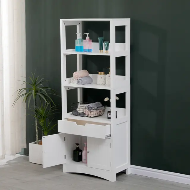 Ντουλάπι-στήλη Sejo pakoworld mdf λευκό 60x32.5x154εκ 3