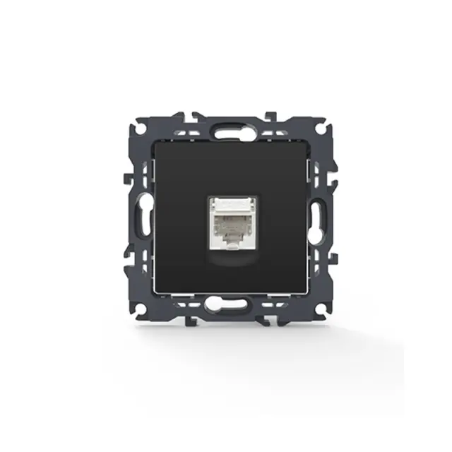 PRIME ΠΡΙΖΑ ΤΗΛΕΦΩΝΟΥ MAT ΑΝΘΡΑΚΙ ΜΕ ΒΥΣΜΑ 1XRJ11 CAT3 IP20 / 1000113005