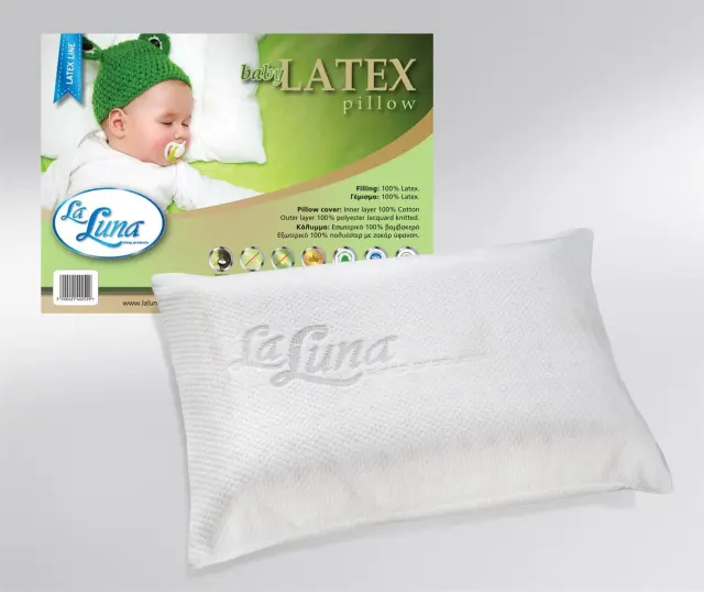 Βρεφικό μαξιλάρι ύπνου Baby Latex 30x40x6,5 Super soft La Luna 3100010