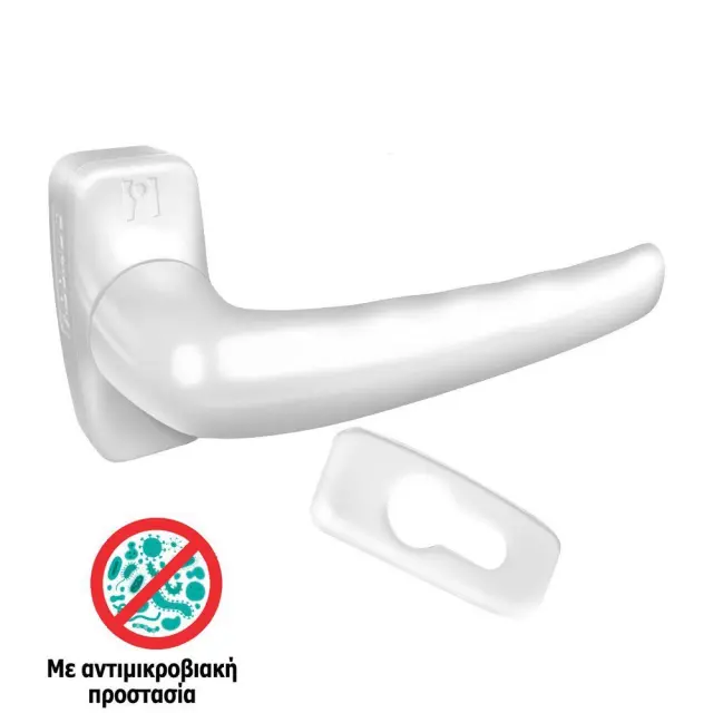 Domus 6215L - Πόμολο Πόρτας Ροζέτα Λευκό