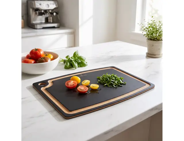 Επιφάνεια Κοπής Victorinox Gourmet με αυλάκι και διαστάσεις 44.5x33x0.9cm - Black7.4129.3