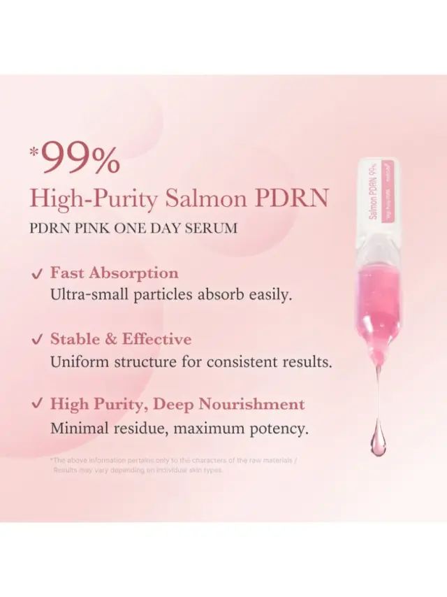 Medicube PDRN Pink One Day Serum 1.ml x10pcs - Oροί εμπλουτισμένοι με PDRN σολομού σε συγκέντρωση 99% για ενίσχυση της ελαστικότητας και της φωτεινότητας. 3