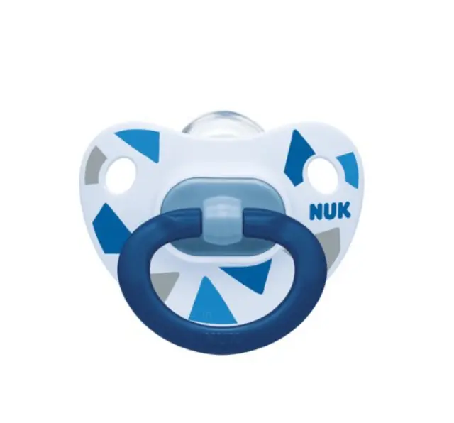 NUK New Happy Days Πιπίλα σιλικόνης 6-18Μ (10.736.376) με θήκη Μπλέ 1τεμ