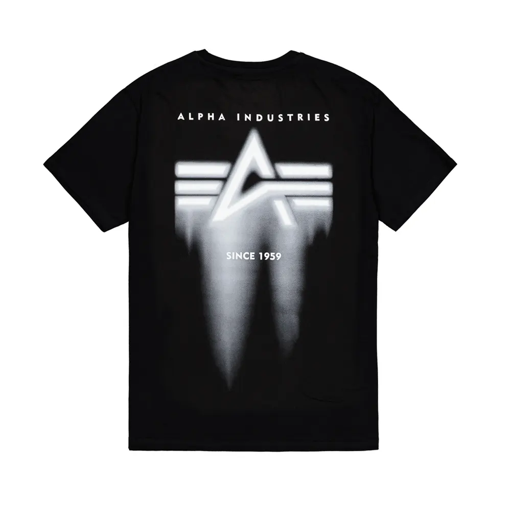 Label Backprint T-Shirt Dark Olive | Alpha Industries - XL