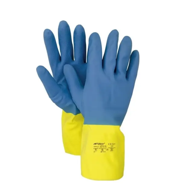 Galaxy Γάντια νεοπρενίου Clean Grip no9-11Κίτρινο-μπλε