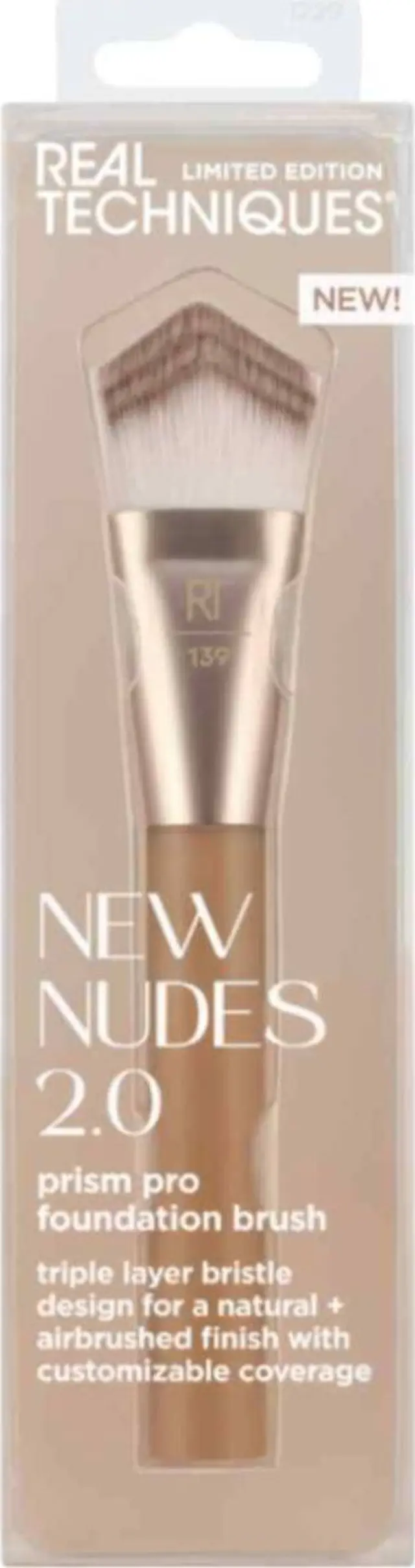 Real Techniques New Nudes 2.0 Prism Pro Foundation Brush Πινέλο Foundation Για Υγρά Προϊόντα Βάσης